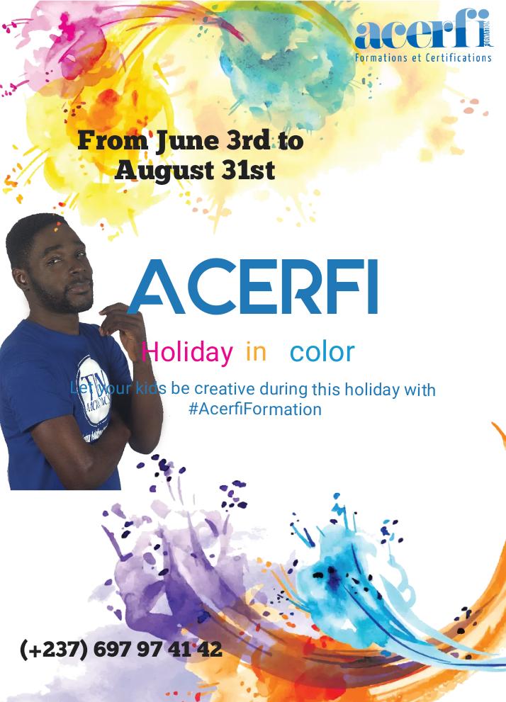 AcerfiFormation's tweet photo. Pas le temps de s'ennuyer durant ces vacances !
Du 3 Juin au 31 Août, les cours d'informatique chez #AcerfiFormation, révèlent la Créativité de vos enfants de 7 à 21 ans !
Inscrivez les maintenant !
(+237) 697 97 41 42 https://t.co/YQDOVn5GZD