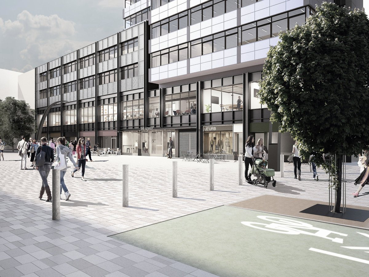 Two recent images we made for an office refurb in #Birmingham by the talented <a href="/whitman_wilde/">Whitman Wilde</a> . Challenging task knitting the existing office building and the new proposals with the planned public square. 
#architecturerender #construction #midlands #architecture #dezeen