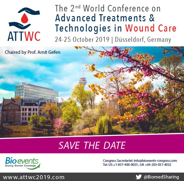 ATTWC2019's tweet photo. Join our already confirmed speakers at @ATTWC2019 https://t.co/TPnAGXnSoG
#woundcare #prevention #stopthepressure #tissuerepair #wounds
#WoundCare #Advancedtreatments #Deeptissue #Pressureulcers @AmitGefen
@BiomedSharing @EWMAwound @EWMADaily https://t.co/O8a84Mr2ff