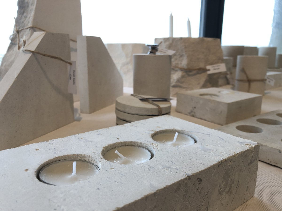 It's the last week to visit the art exhibition at the Chesil Centre. Ioan Raymond's work is inspired by the history &amp; fossils locked into Portland stone.Sales at the centre support local artists &amp; wildlife #dwtwey <a href="/slatewineracks/">slate wine racks</a> <a href="/openforart19/">#openforartdorset</a>  
dorsetwildlifetrust.org.uk/events/2019-05…