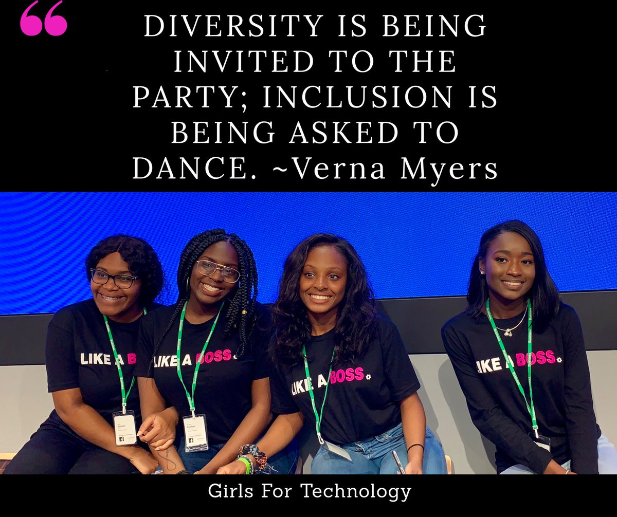 girlzfortech's tweet image. We’re up👆🏾for this! #DiversityandInclusionMatter
#GirlsForTechnology
#SocialImpact
#LikeABoss
#ClaimingHerSeat
#Facebook
#InclusionInTech
#BlackTechMatters
#CSForAll
#ChatBot
#AI
#HartfordHasIt