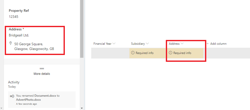 grmcleanuk's tweet photo. Anyone else having issues with the Location field when its set to be mandatory? Doesn't seem to recognize its been completed and still shows Attention view #SharePoint https://t.co/no7MZgwlMN