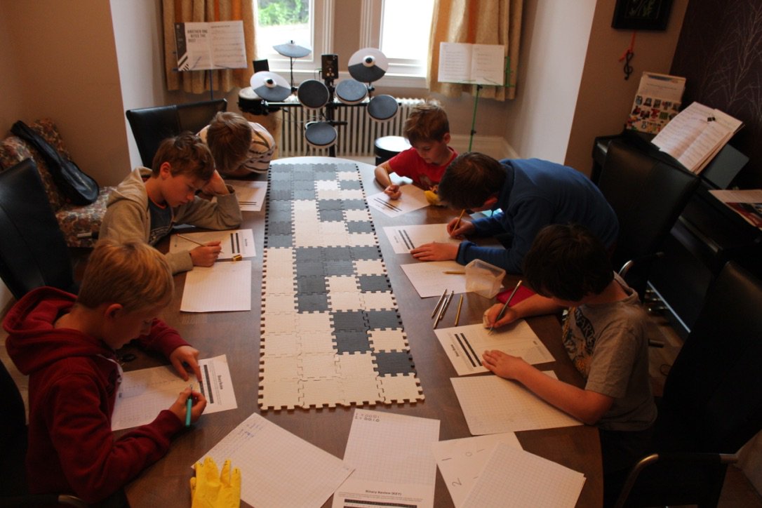 TheBridge2Learn's tweet photo. First #mathsmarvels workshop @thelearningbridge today. We were talking computers with binary numbers. Puzzles, patterns and The Binary Rubber Glove of DOOM. We even did some sewing (threading our binary birthdays or names in beads!). Action packed and nobody wanted to leave! https://t.co/aN0B64qXgU