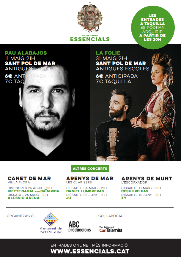 RadioSantPol's tweet photo. Aquest divendres torna la música a #SantPol de la mà del Cicle de Concerts @Essencials2018. A partir de les 21 h, el duet @LaFolieBcn tocarà a les Antigues Escoles. El preu de l’entrada és de 6 € (anticipada) o 7 € (taquilla). #SantPol #cultura #música #Maresme #concert https://t.co/Y09i7FDmNy