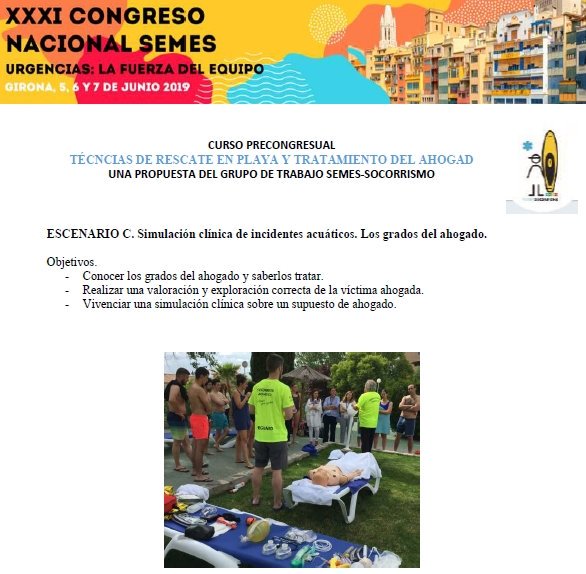 SemesSocorrismo's tweet photo. ¿Conoces los grados del #ahogado y su tratamiento? Una parte del curso precongresual en #SEMES2019 será su abordaje prehospitalario. Los ahogados no escogen serlo, pero nosotros escogemos ayudarles (desde las intervenciones basadas en evidencias) https://t.co/KOfTrGaJi2