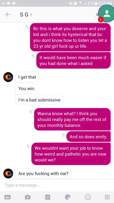 Dont ask to be #blackmailed and then not do what i say. Funny thing is is that his daughter thinks im<a href="/tag/blackmailed"class="tags">#blackmailed</a><a href="/tag/goddess"class="tags"><span>#goddess</span></a><a href="/tag/tribute"class="tags"><span>#tribute</span></a><a href="/tag/mistress"class="tags"><span>#mistress</span></a><a href="/tag/loser"class="tags"><span>#loser</span></a><a href="/tag/findom"class="tags"><span>#findom</span></a><a href="/tag/cuck"class="tags"><span>#cuck</span></a>