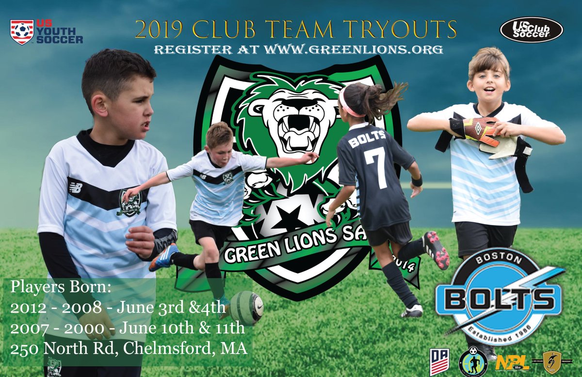 Player evaluations for team placement are starting next week. Don't miss your chance to be part of something special. Register at greenlions.org