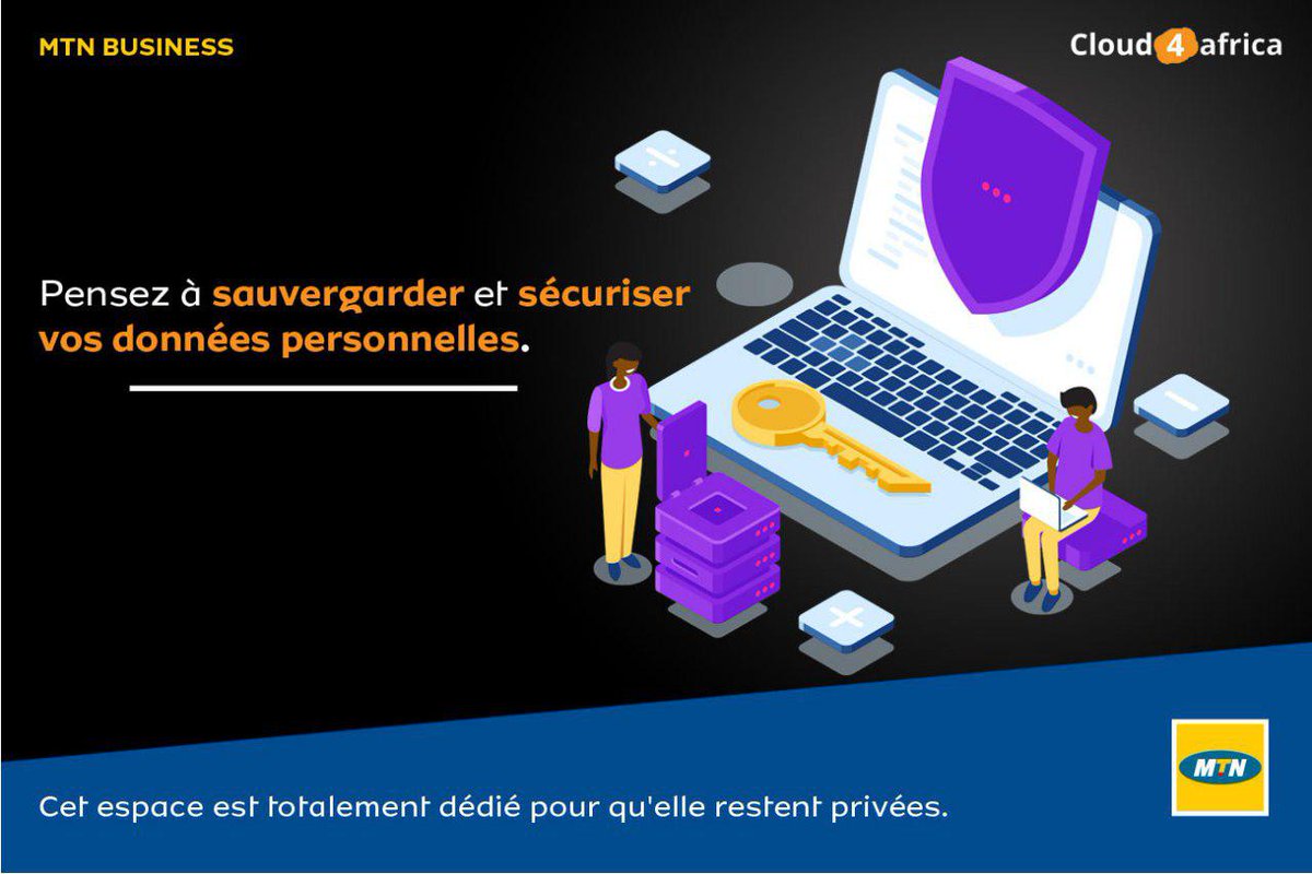 Cloud4africa's tweet photo. Entrepreneurs, PME et grandes entreprises, Pensez à sauvegarder et sécuriser vos données personnelles sur un espace de ressources Cloud totalement isolé du cloud fourni au grand public et totalement dédié pour qu'elles restent privées.
Infoline: 20 00 46 40 / 21 00 40 00 https://t.co/9AmZeD1JY8