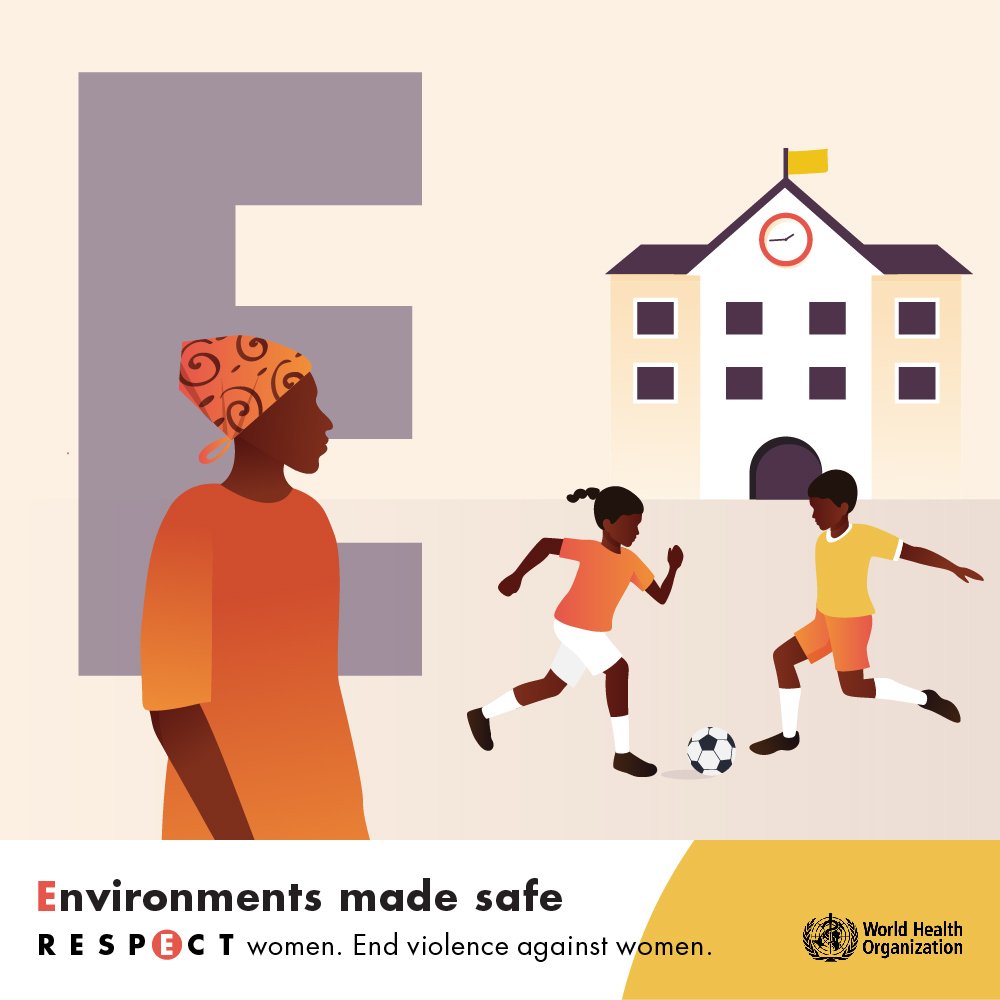 HRPresearch's tweet photo. @UN_Women @WHO Safe schools, public spaces, work, and other environments contribute to preventing #VAW #RESPECT2endVAW @WHO @hrpresearch @UN_Women #SRHR https://t.co/zpOpYPVYup