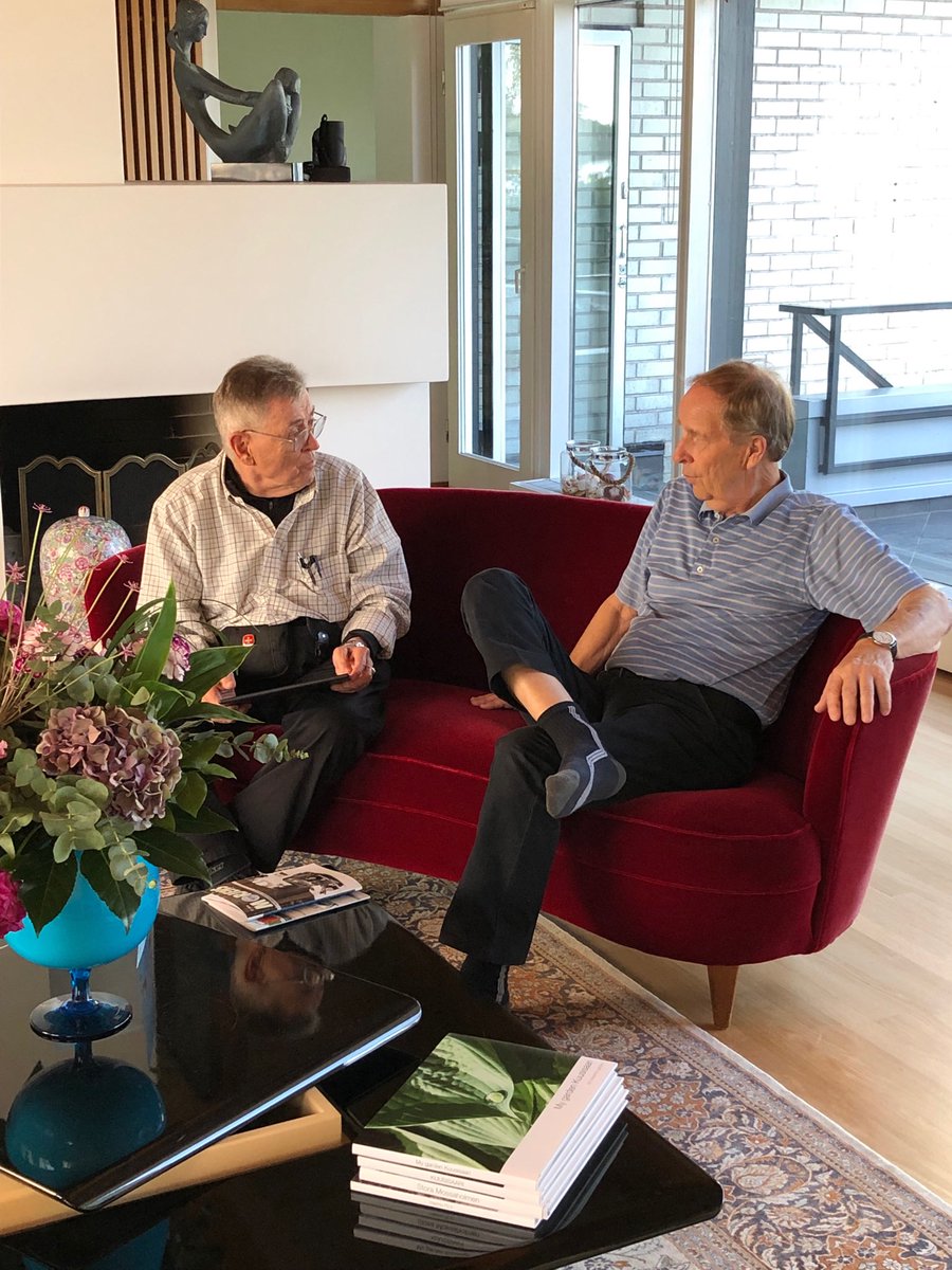 Simo Lampinen visiting and telling stories