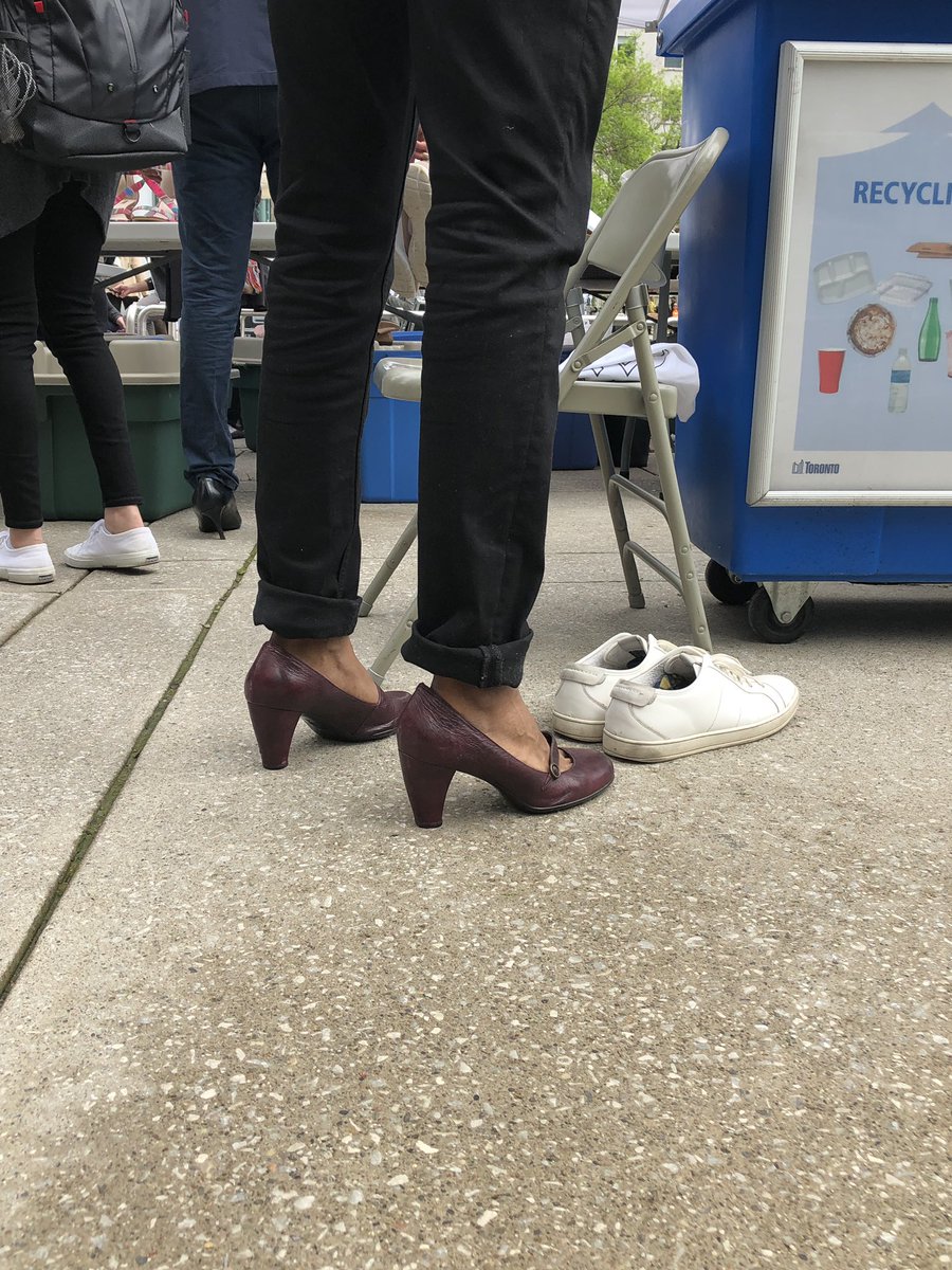 whiteribbon's tweet photo. the heels are out, weโre getting excited for the walk!! #wamTO #WalkAMileTO https://t.co/He9GaZVL9A