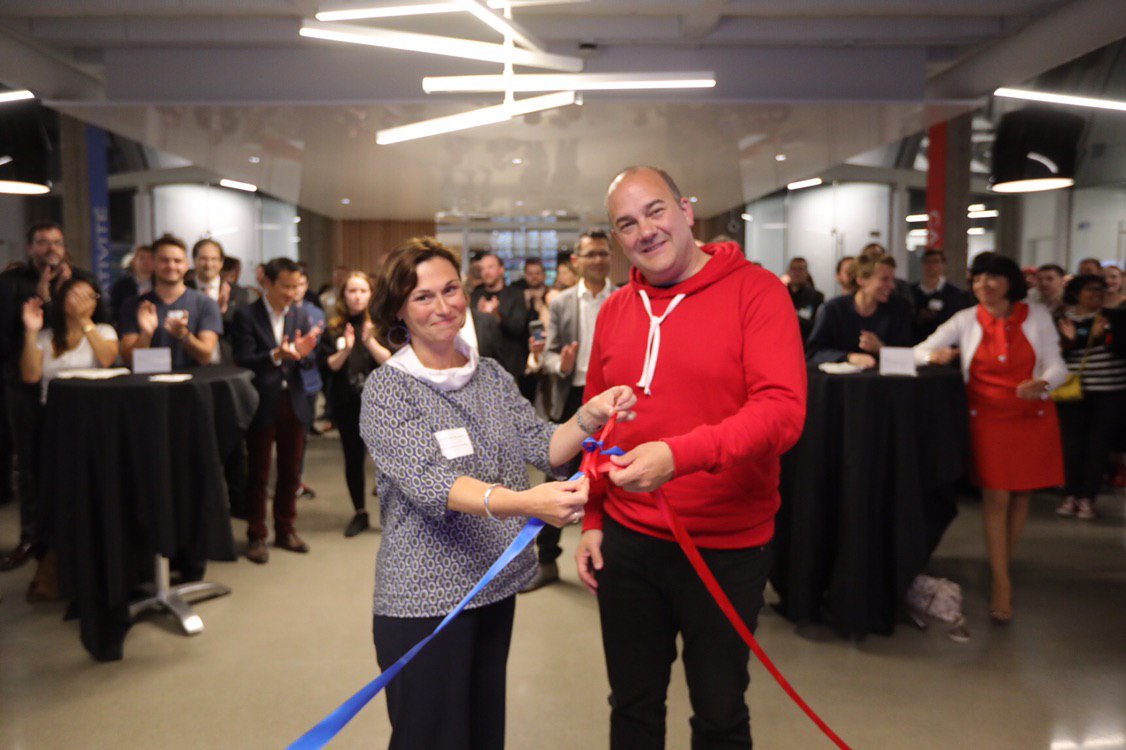 NantesDigitalW's tweet photo. Inauguration Studio Montréal de l'@lecolededesign de @Nantesfr art 1000 Rue Saint-Jacques, Montréal, QC H3C 1G7 à l'occasion du @PN_MTL https://t.co/kaG2Y1pgWn