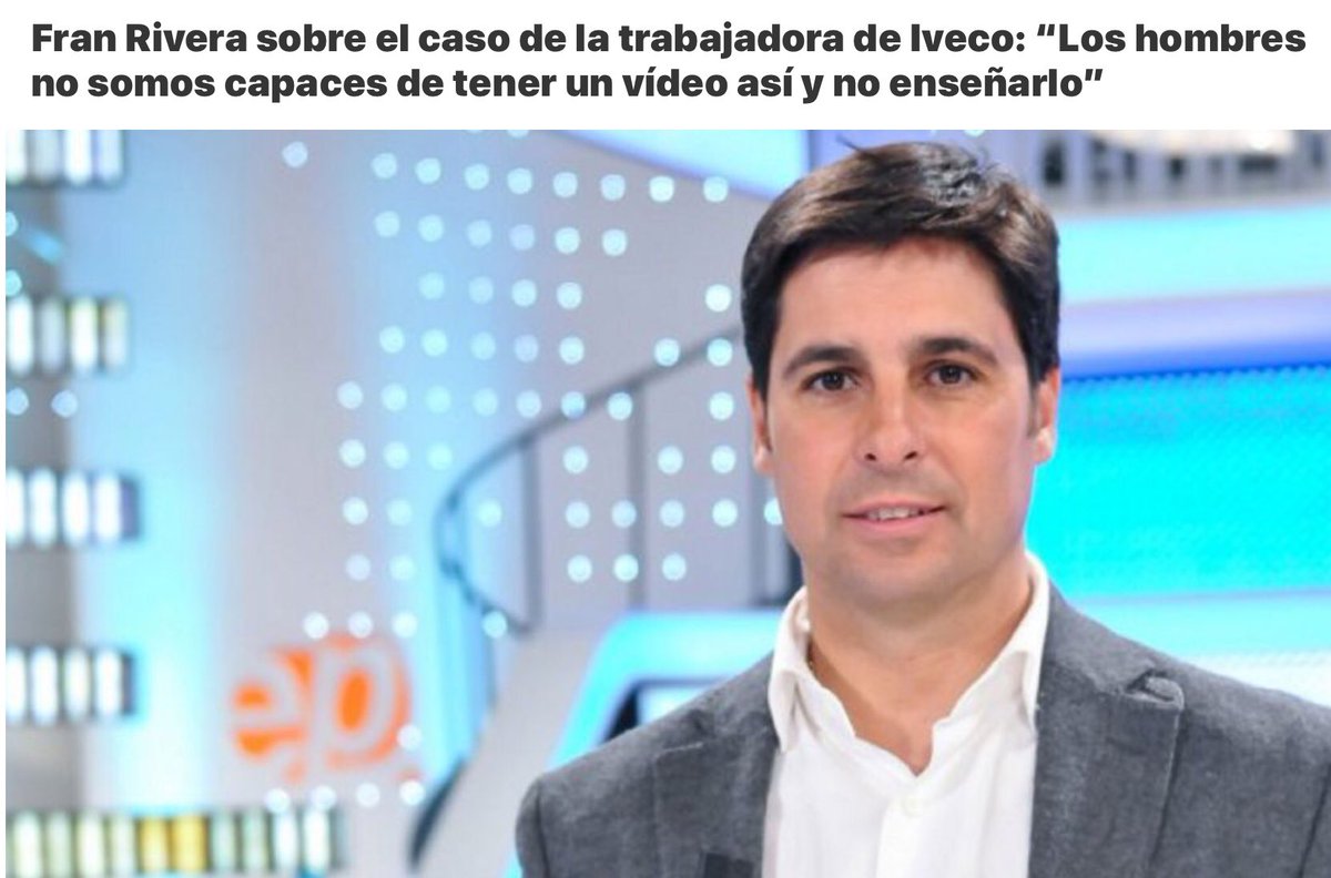 gar_manchon's tweet photo. No voy a opinar sobre tus declaraciones, porque otras/os ya lo hicieron
Sólo decirte una cosa Fran Rivera, tus opiniones sobre el suicidio de una mujer, que se sintió acorralada, definen de una manera clara y explícita, lo que eres
#Recuerda: la Vida pone a cada uno en su sitio https://t.co/WNLW7zBE0D