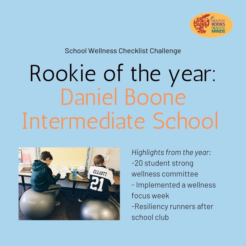 Another CONGRATULATIONS to our outstanding rookie of the year- Daniel Boone Intermediate School. We are amazed by all your hard work this year! 
#pahwfschools 
#HBHM2019