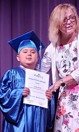 pushthatrock's tweet photo. Grandchild number 7 wins the “Study Dog” award for most pre-k lessons completed! Way to go Benito! #StudyDog #TakesAfterGrandpa https://t.co/Fiy6gmSl61
