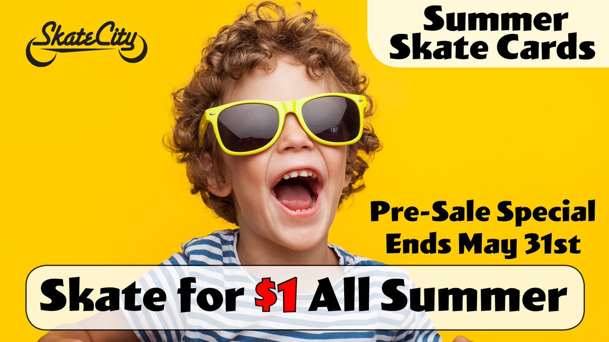BergerBears's tweet photo. Only 3 days left to buy your Summer Skate Card at the Pre-Sale Special Price of $5 per card. Sale Ends May 31st. https://t.co/Hw7RHRbYCj https://t.co/iI9S2ExpK3