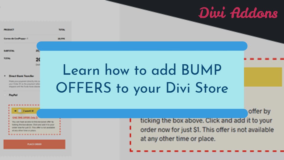 DiviMonk's tweet photo. Learn how to add bump offers to your Divi store using a free plugin. #divilover #divi #divitheme via @DiviTutorials https://t.co/rXhxzhqkX9 https://t.co/iySlfnWfMD