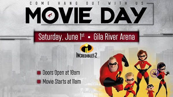 Looking for something fun to do with the kiddos this summer? Join our friends, the <a href="/ArizonaCoyotes/">Arizona Coyotes</a>, for a movie day on June 1st!