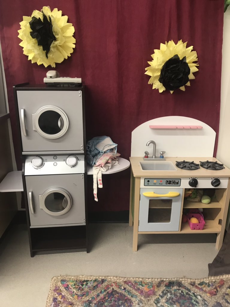 ConnectSociety1's tweet photo. Pretend play in Jen’s class this week is Laundry Day! Did you know? Pretend play allows for exploration and development of life and social skills • Providing play opportunities/ materials/props sustains and extends their play! #playbasedlearning #learningthroughplay #pretendplay https://t.co/zLhHkB1T9s