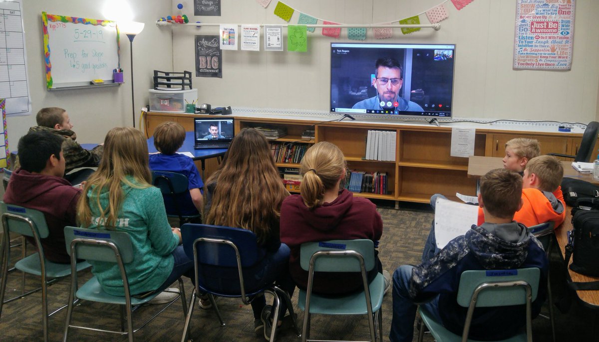 Awesome morning Skyping with author, Tom Rogers from California! 
<a href="/tomrogersbook/">Tom Rogers</a> <a href="/ZMCougars/">ZMCougars</a>
