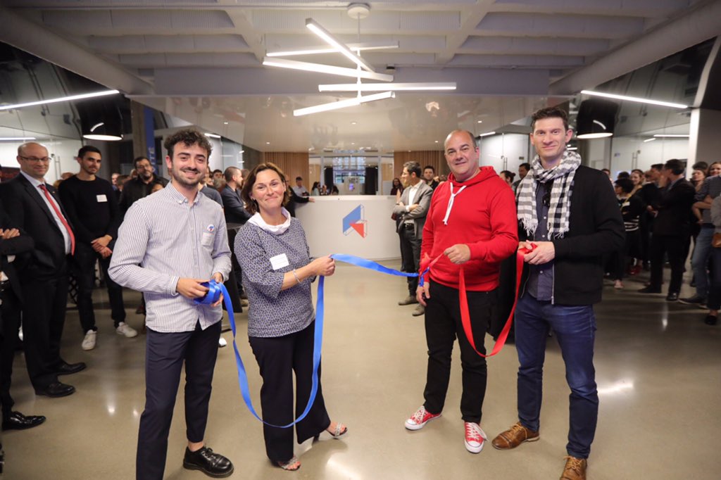 franckytrichet's tweet photo. Inauguration à Montréal du studio de l’Ecole de Design de Nantes implanté au cœur de l’incubateur d’entreprises innovantes @CentechMTL de @etsmtl ! Bravo à @sgouret et toute l’équipe @lecolededesign pour cette aventure qui fait rayonner Nantes ! https://t.co/AcmMQDQgGg