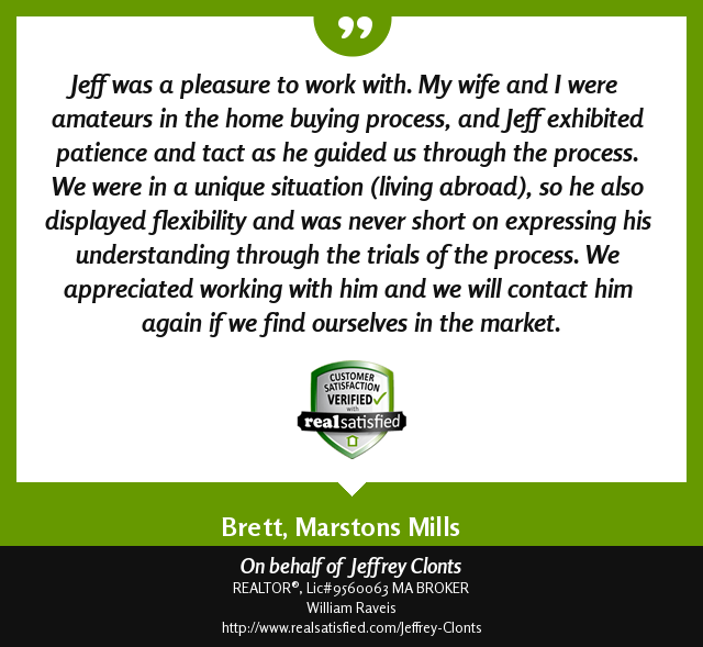 JeffCapeCod's tweet image. There's nothing like a good recommendation to brighten your day. realsatisfied.com/Jeffrey-Clonts via @realsatisfied