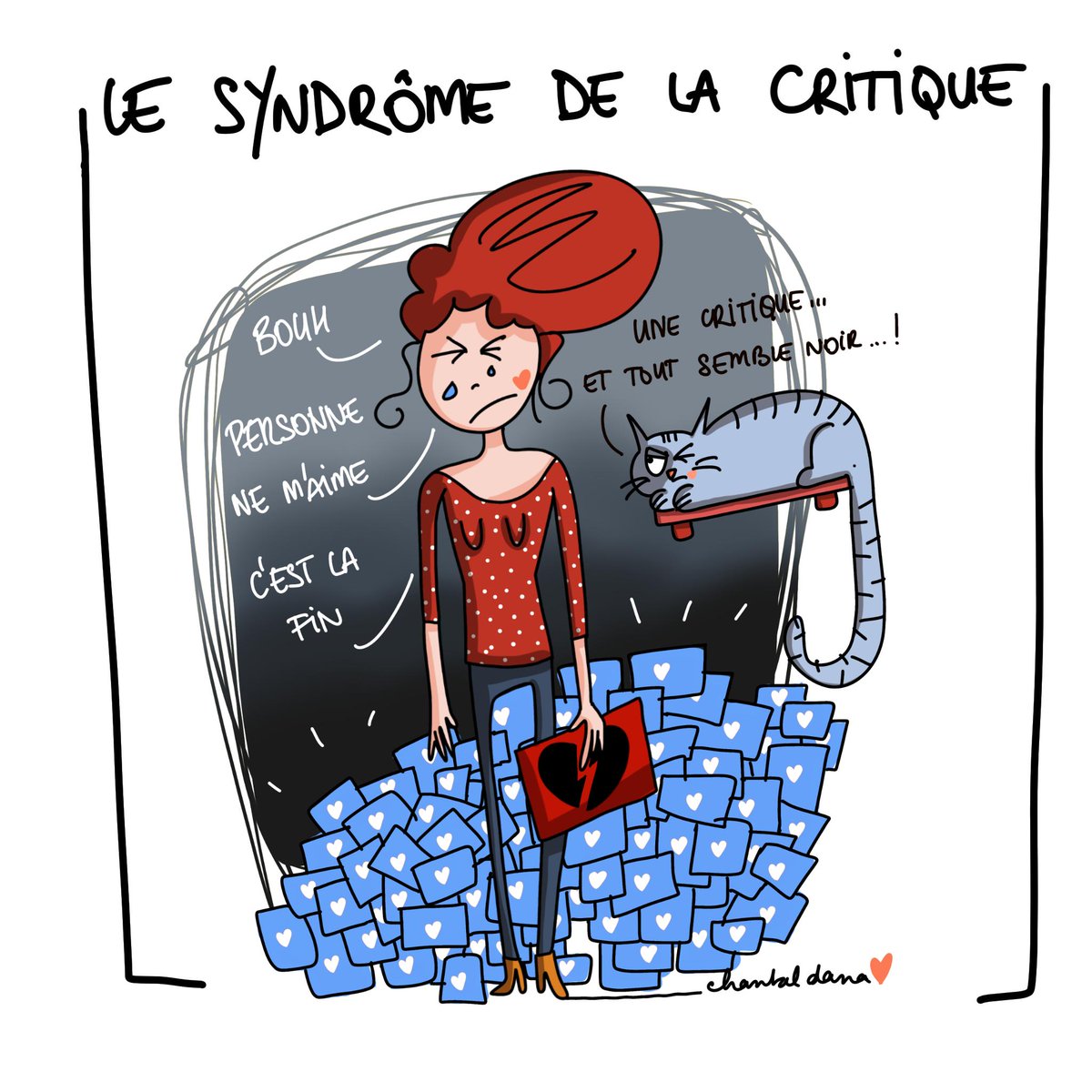 #syndrome de la #critique sur les #reseauxsociaux #instagram #Facebook #illustration