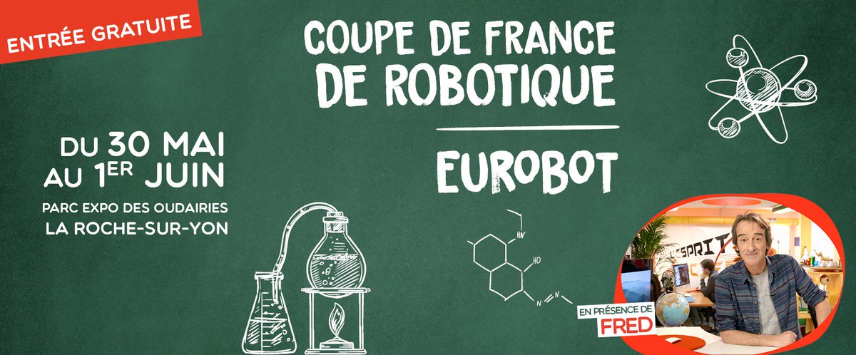 J-1 avant la Coupe de France de Robotique ! Bon courage à <a href="/Sudriabotik/">Sudriabotik</a> <a href="/7Robot_N7/">7Robot</a> <a href="/airisep/">AIR ISEP</a> <a href="/AssoEirbot/">Eirbot</a> <a href="/Eceborg/">ECEBORG</a> <a href="/ClubRobotEsisar/">Club Robot Esisar</a> <a href="/INSA_Rennes/">INSA Rennes</a> <a href="/Club_INTech/">INTech</a> <a href="/UTTroyes/">UTT à Troyes</a>, les équipes que nous parrainons. Nous serons présents pour les encourager ! Bon courage à tous 😊
#CDR2019