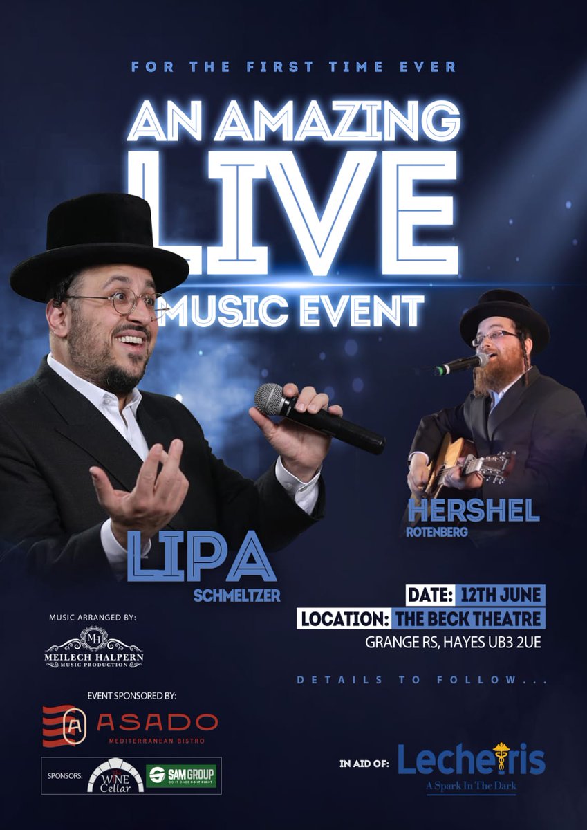 Hershy Rottenberg (@hershrottenberg) on Twitter photo Coming up soon! An amazing live musical event in London with <a href="/LipaSchmeltzer/">Lipa Schmeltzer</a> <a href="/lecheirisUK/">Lecheiris UK</a> Coming up soon! An amazing live musical event in London with <a href="/LipaSchmeltzer/">Lipa Schmeltzer</a> <a href="/lecheirisUK/">Lecheiris UK</a>