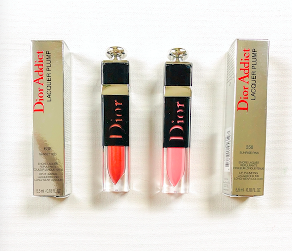Dive into summer with Dior Addict Lacquer Plump in 638 Sunset Red and 358 Sunrise Pink! I'm giving away the pair on Twitter. To enter, follow <a href="/davelackie/">dave lackie</a> &amp; @NinaWmakeup &amp; RT