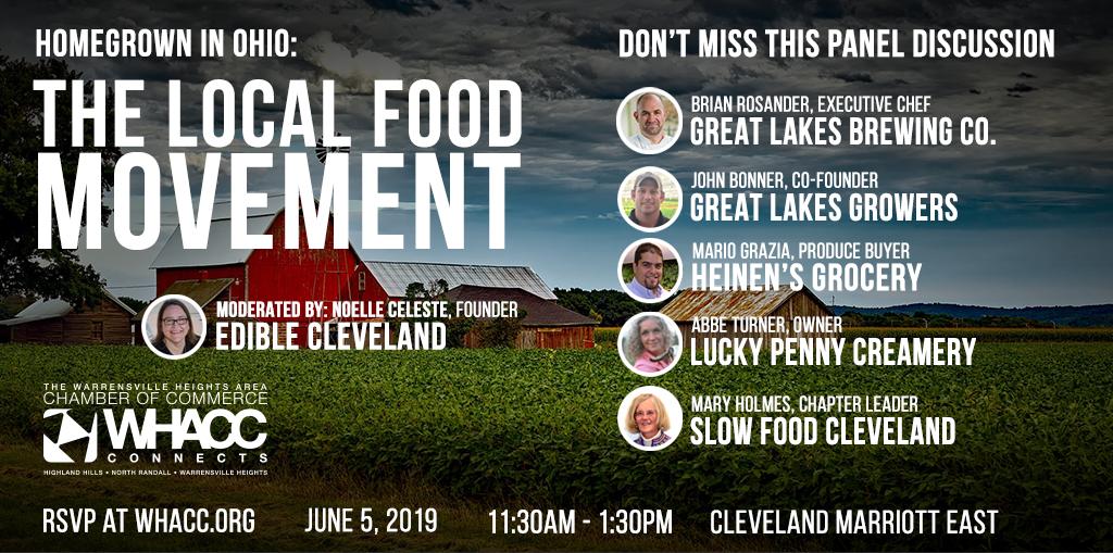 WHACC's tweet photo. Luncheon Update: @GLBC_Cleveland Executive Chef Brian Rosander Joins Panel Discussion on the Local Food Movement! Don’t miss this event!
RSVP Today! https://t.co/3ZB3nyTUbz
@edibleCleveland @SlowFoodUSA @Heinens @LuckyPennyFarm https://t.co/eErvSGuPZw