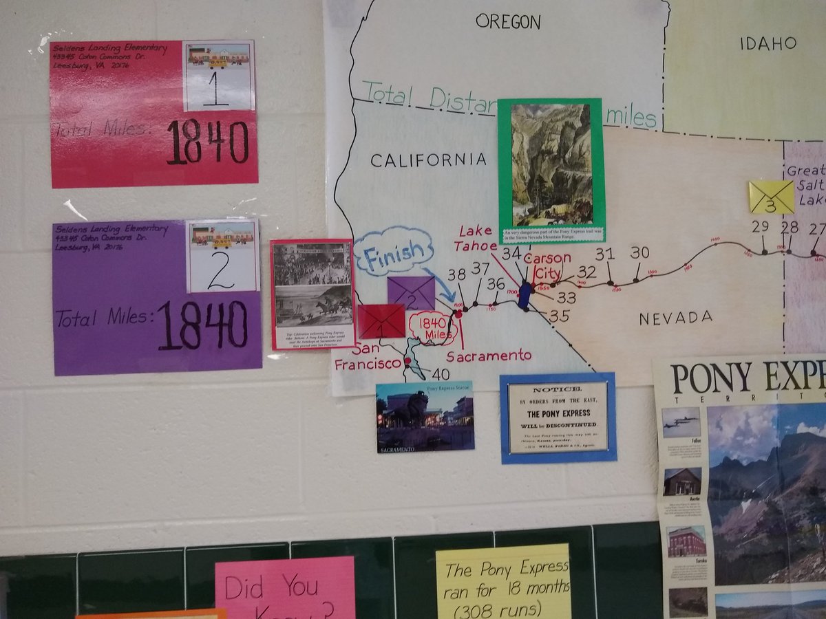 Congratulations to the SLES first graders for completing the Pony Express Route last week!