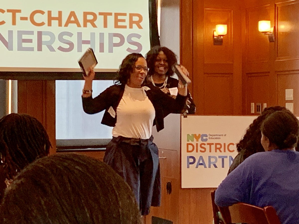 Proud to be with Ms. Jones-Walker as we celebrate @ExecSuptKWatts and @BKNHSSuptRoss at the DCC partnership celebration! Thank you @DCC and thank you Kate! @BKNorthNYCDOE @CWATSONHARRIS #PedagogyOfCriticalLove #districtcharterpartnerships #DCC