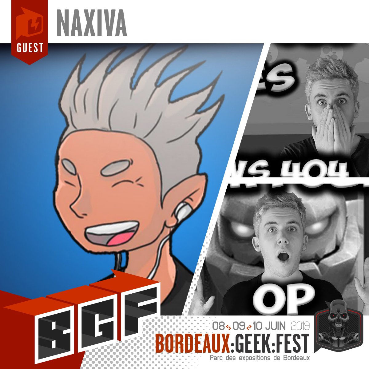 Geek_Festival's tweet photo. 🎯 INVITE 🎯
On continue d'annoncer les gens géniaux qu'on accueille !
👉#Shong, l'auteur d'#AirsoftTIM sera avec nous au #BGFComics !
👉 @Naxiva_youtube : Youtubeur spécialisé sur le jeu @ClashRoyaleFR (que vous pourrez retrouver au @BGFesport) !
➡️ https://t.co/rLPUk7BJED https://t.co/cYVZltL7Tw