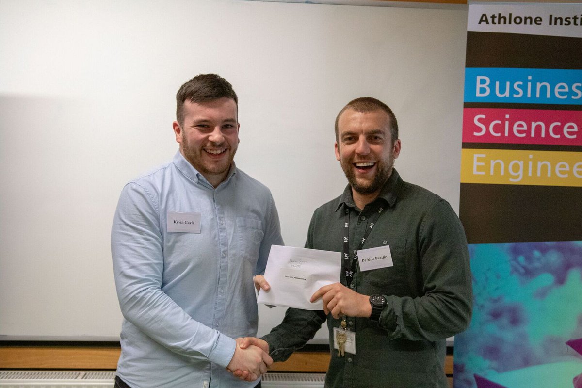 TUS_Athlone_'s tweet photo. Physical Activity and Physical Education research was also presented with @athloneit student @kevin_gavin9 winning Best Oral Presentation and Best Poster awarded to Craig Coffey from @itcarlow #aitnetwork2progress https://t.co/T6aTl9WSI7