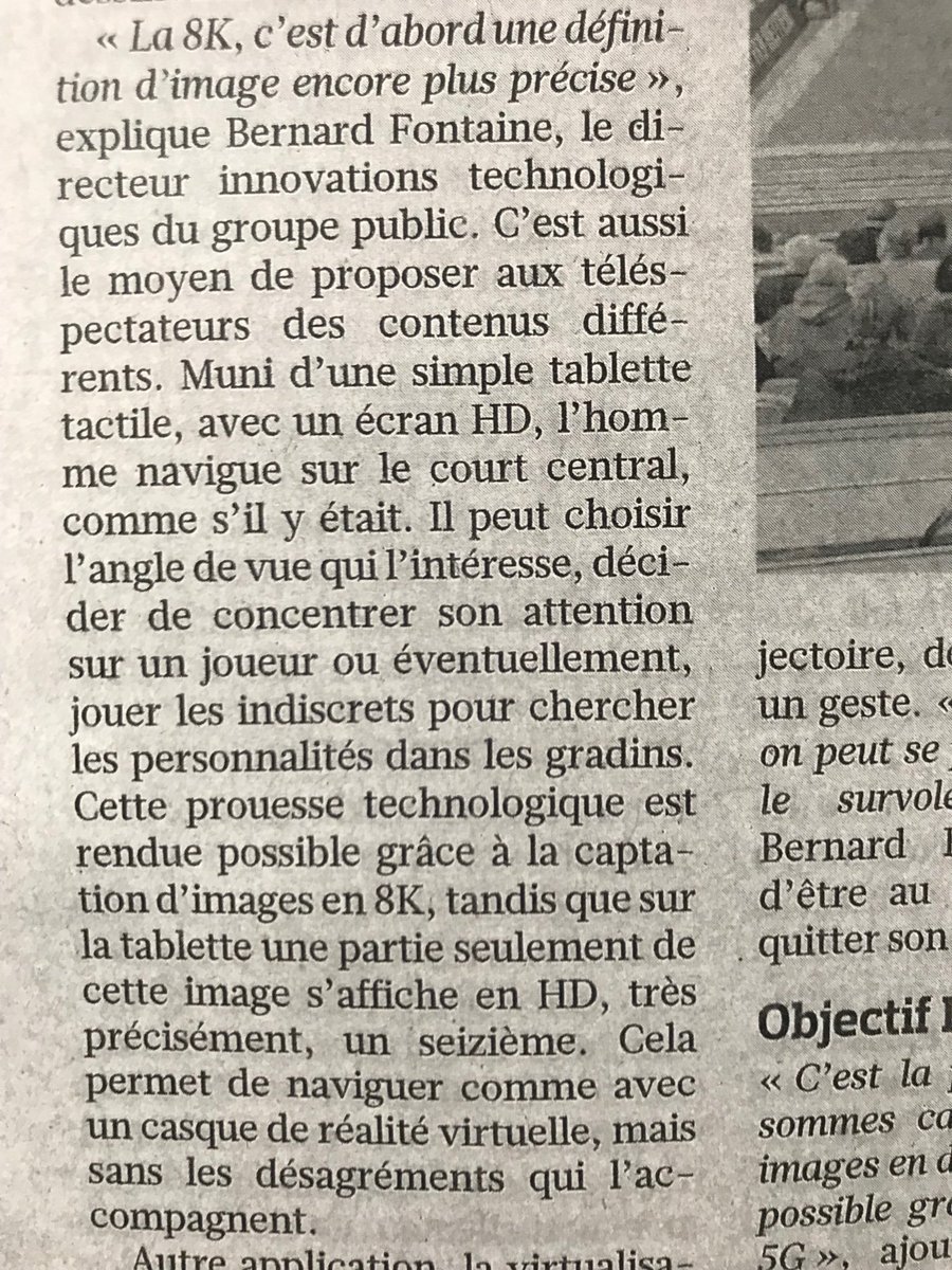 thierryfautier's tweet photo. ⁦@tiledmedia⁩ at the center of the press coverage of 8K/5G at Roland Garros. Proud to be partner. https://t.co/2Nwo7vERh6