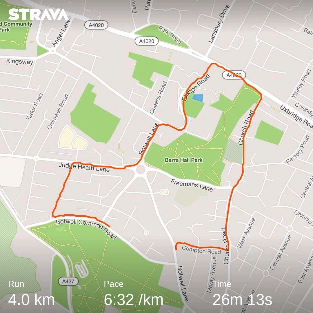 A nice 4km this morning, almost back into my rhythm of running multiple times a week with varying distances #WRTribe #Runner #BackIntoIt #RoadToRecovery #WorkingWithMyBody
