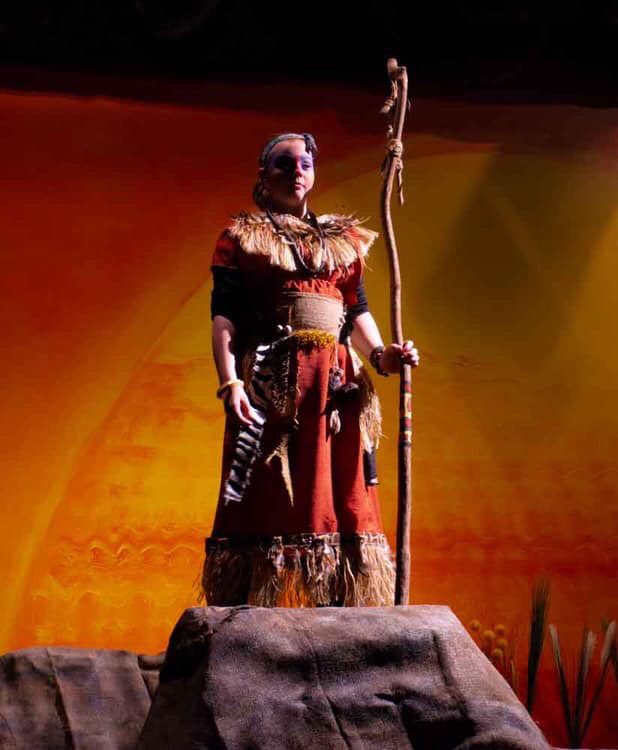 Stunning capture of Rafiki by <a href="/mytimeatlast/">Stephanie George</a> &amp; equally stunning costume design by Melanie Senko. #LionKingTHK shows: Thurs May 30-Sun June 2. Call box office for available tix 519-443-0113, or visit oldtownhall.org/tickets