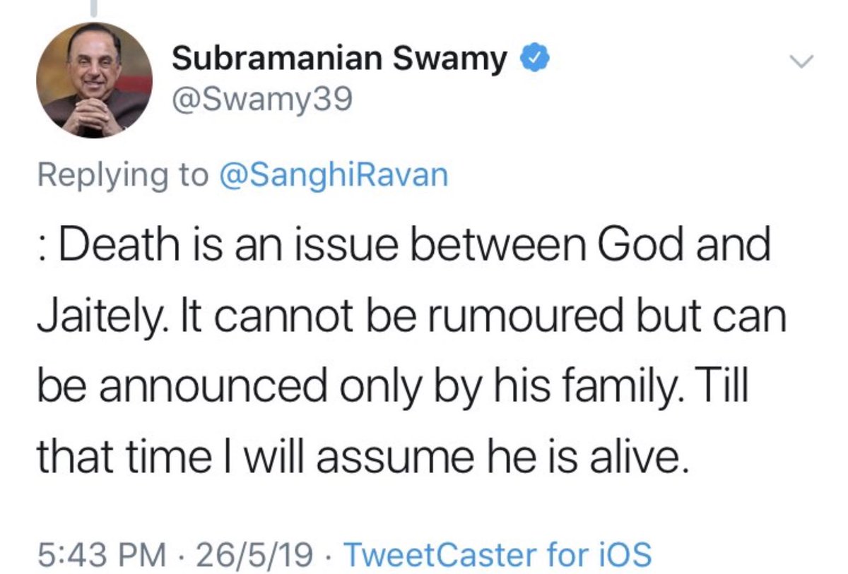 KailashGWagh's tweet photo. @Prima_She @LillyMaryPinto @alap030193 @StandWithForces @tanmayj41128048 @Raji_Iyer112 @CKP_Vignesh @vigilante_ap #RealShakuni @Swamy39 wants Luxury Apartment(Ministry) for allegedly fighting corruption cases? BTW, ED,ITax actions against AJL and property seizure has nothing to #RealShakuni court case against NationalHerald !
Shameless crook wishing death of @arunjaitley ? https://t.co/cbceSD9UI7