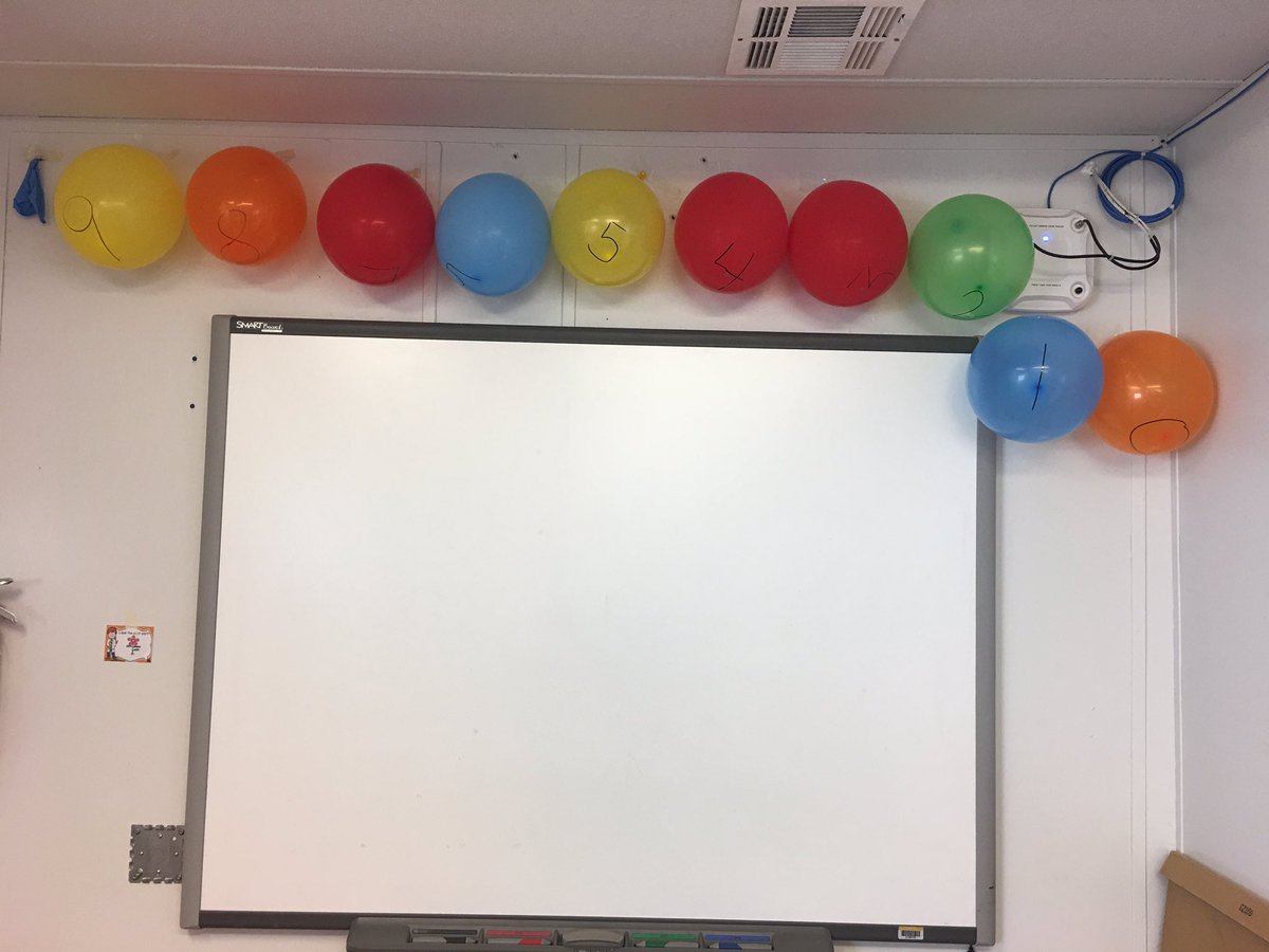 franklins_class's tweet photo. It is the final countdown!!! Day 10, yesterday, was Dance Party!  What will balloon #9 be?? #TMESEagels @DarguschMrs @modenasclass @Hafleyts @Trottiers_Class https://t.co/PZc2jPe1ZT