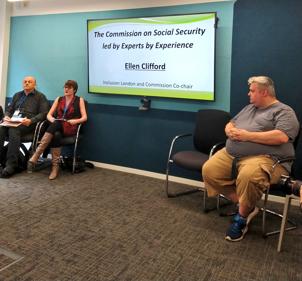 InclusionLondon's tweet image. @EllenClifford1 from Inclusion London, and Co-Chair of the Commission, explains the purpose of the #CommissionOnSocialSecurity and the importance of looking at a grassroots, user-led approach to designing a social security system that works for claimants