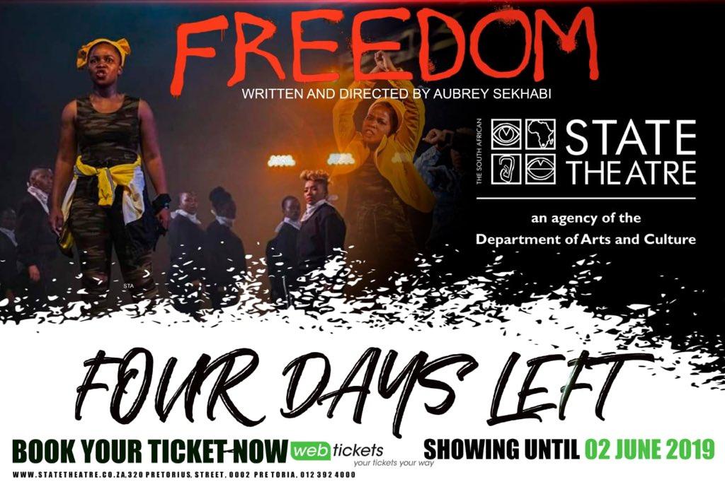 sastatetheatre's tweet photo. Only FOUR days left for you to catch #FreedomTheMusical before it ends this Sunday! https://t.co/DfNYR0Xxfw