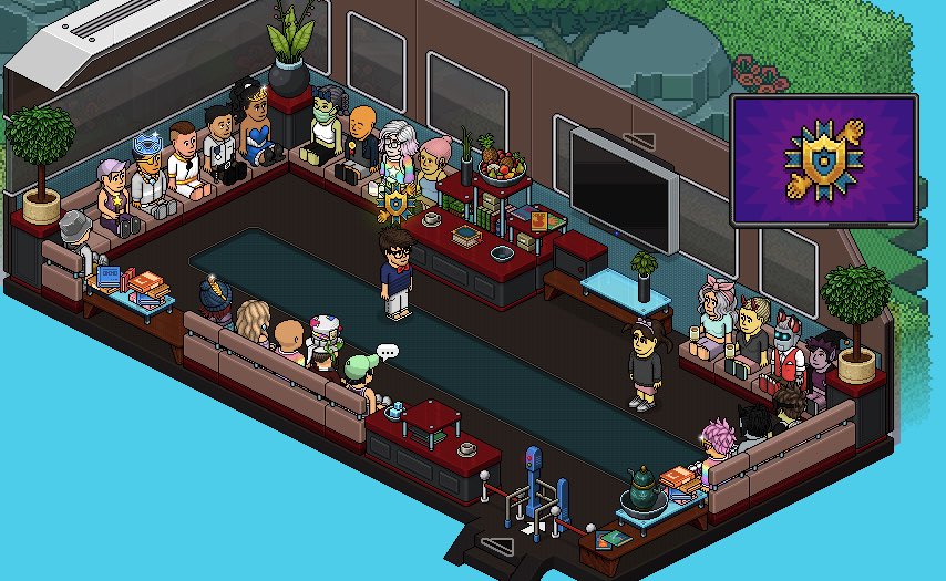 ZarekHabbo's tweet image. We had a lot of fun yesterday at the @Habbo Ambassador Infobus Session! 

Thanks everyone for listening and being involved in the session. 

#MomLookItsMe
#HabboSafety
#LoadTheBus
#HabboAmbs
#HabboConsequences
#IWillFollowTheHabboWay
#TheHabboWay
#HeyLookMaIMadeIt