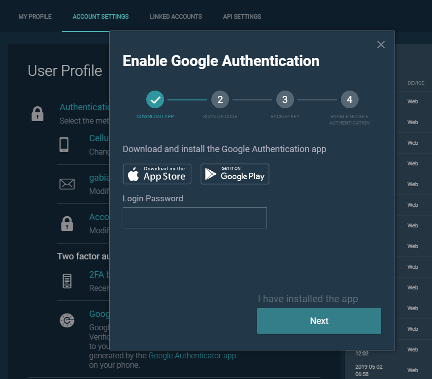 danskowronski's tweet photo. @DXdotExchange just added Google Authentication. You can enable it now in settings. Mobile added tomorrow. #BTC https://t.co/PFVmDdqfnc