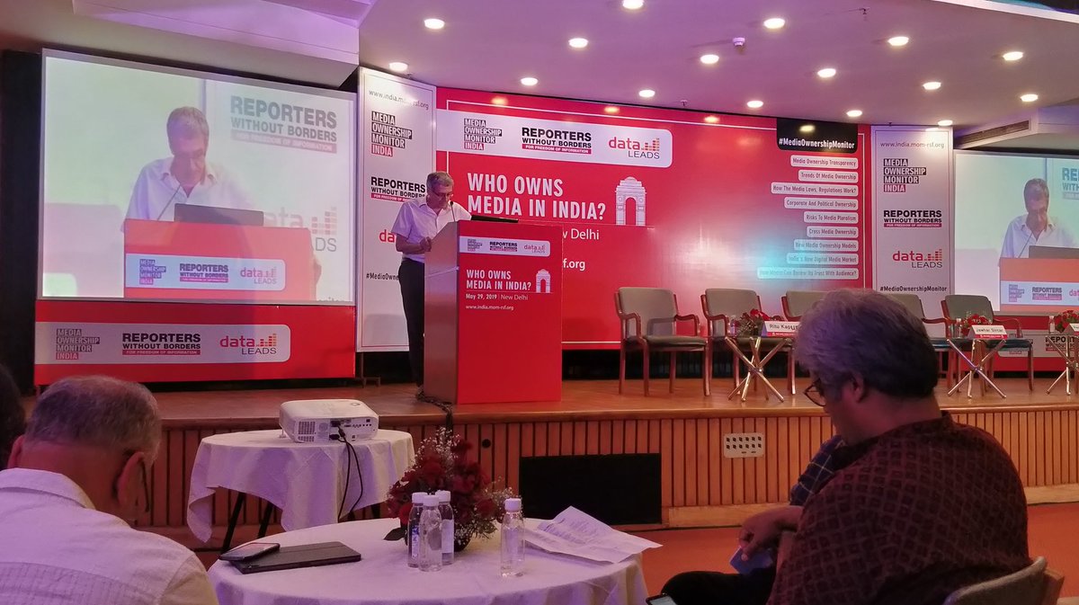 jatingandhi's tweet image. Happening now: Launch of the #MediaOwnershipMonitor at #IIC. Know who owns the media that you follow, read, consume @RWB_SYR @data_LEADS