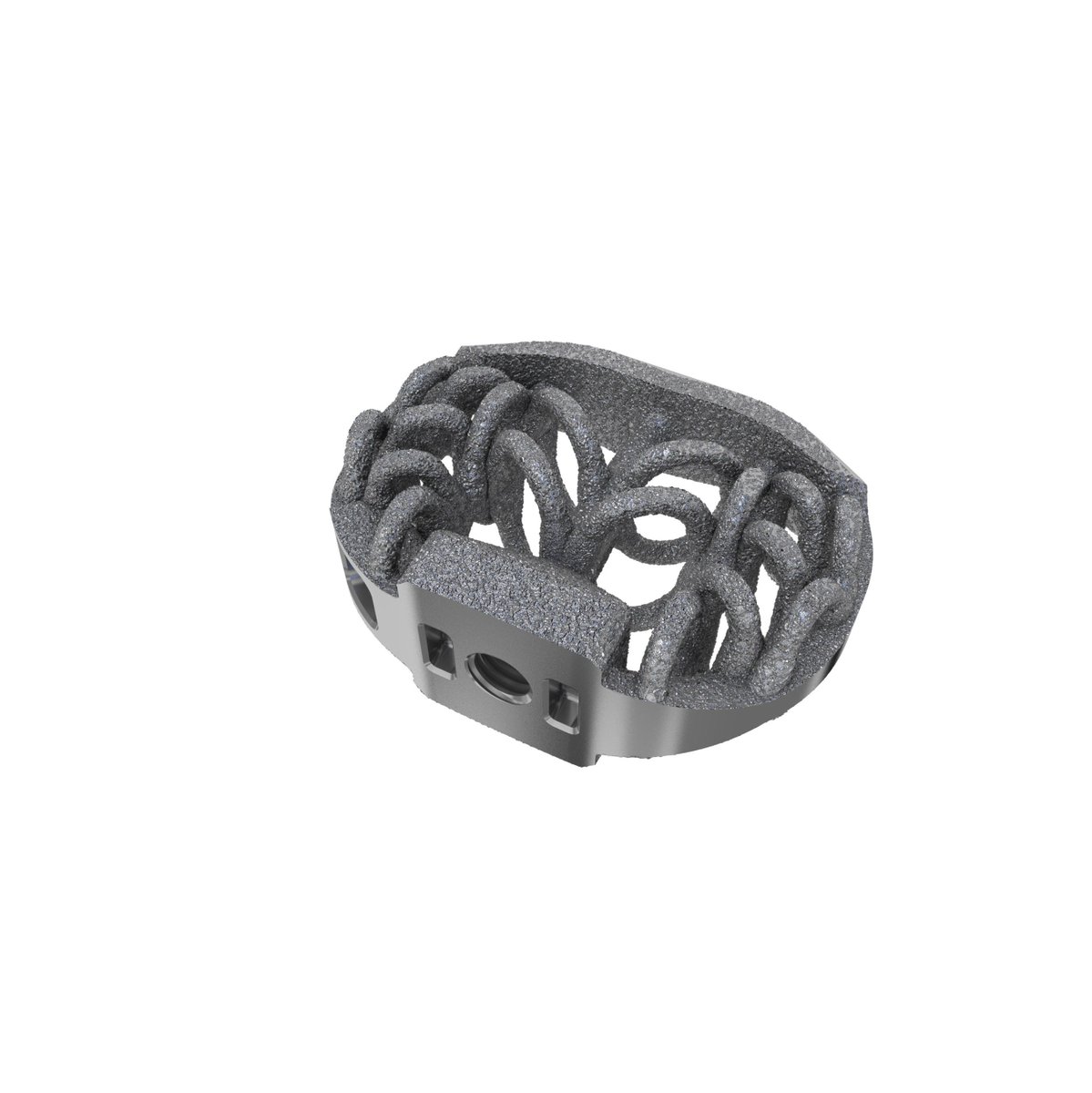 SPIRA® incorporates patented three-dimensional printed arches and spirals for distribution of load as well as as Surface by Design®, a deliberately designed surface to encourage bone growth. prn.to/30U0hsO