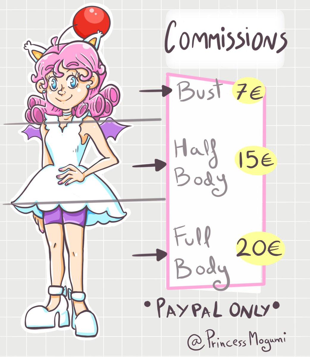 PrincessMogumi's tweet photo. Commissions open!!! 
Contact me by DM if you have any doubt/request. 
Also, even if you are not interested RTs are appreciated 🍀 https://t.co/NmQPHHkBxU