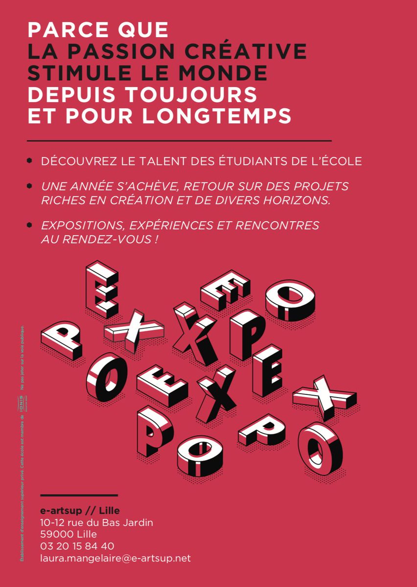 alexeartsup's tweet photo. ✨SAVE TH DATE ! Dernier évènement de l'année... et non pas des moindres !

Focus sur le travail de nos étudiants #ilsontdutalent

Venez nous rencontrer et découvrir leurs univers le samedi 29 juin de 14h à 17h 📆 ✨

#thelastbutnottheleast #expositionétudiante #soproud https://t.co/kirEKLiMco
