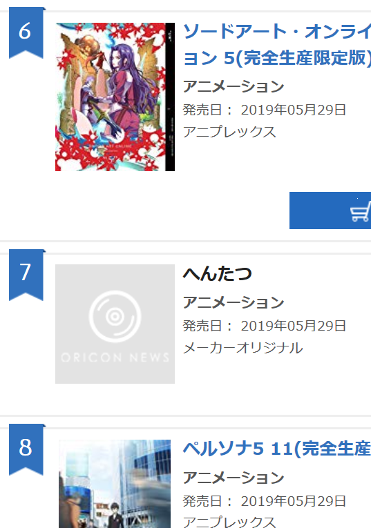 へんたつ がオリコンデイリーdvdランキングでアニメ1位 全体2位を獲得 Irodoriちゃんねる へんたつ がオリコンデイリーdvdランキングでアニメ1位 全体2位を獲得 Irodoriちゃんねる