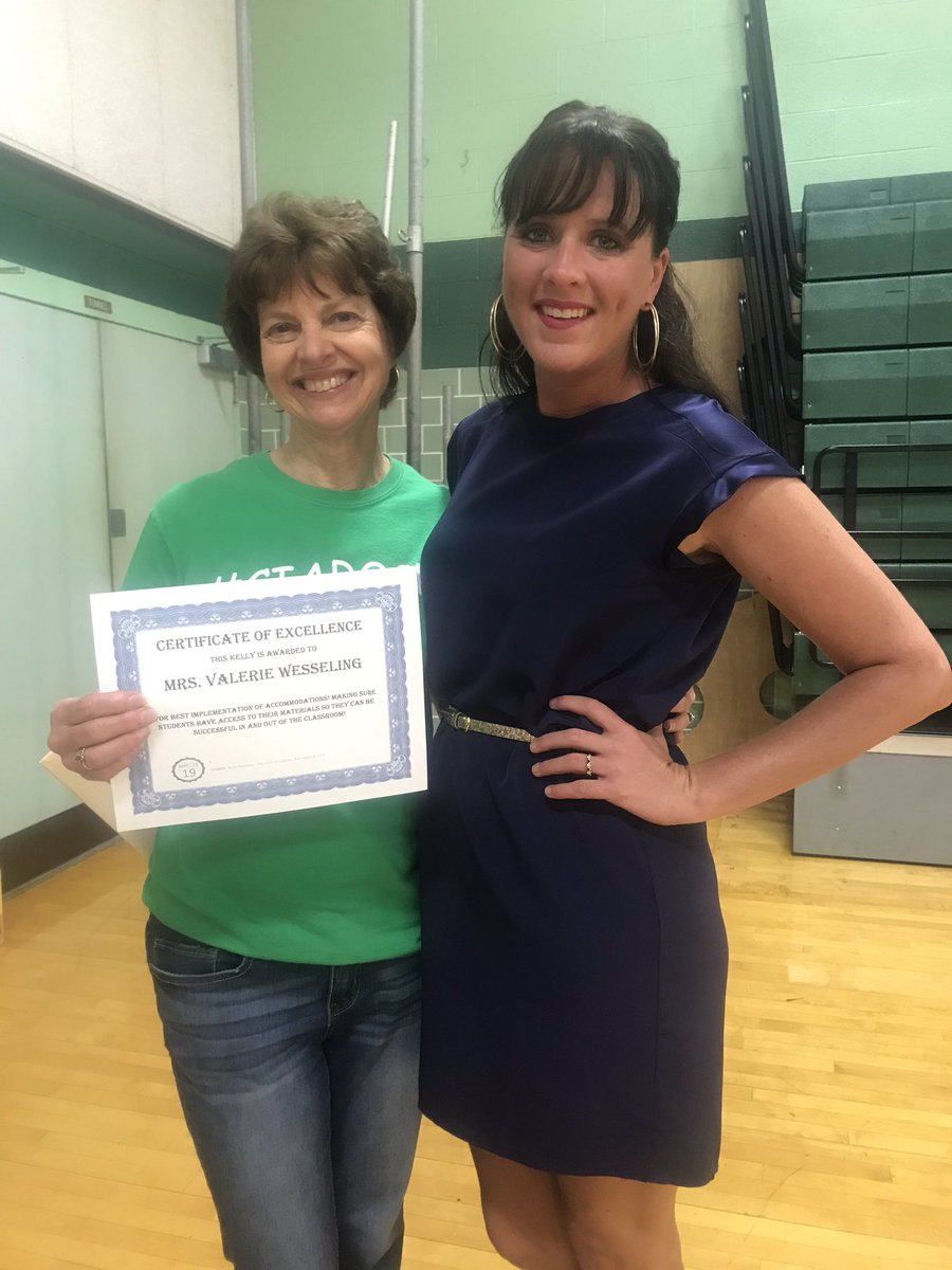 Best Implementation of Accommodations! Mrs. Wesseling of <a href="/cia_rocks/">Creston Intermediate</a> #the2019Kellys